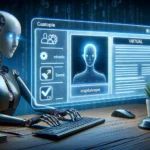 DALL·E-2024-03-24-01.56.24-La-imagen-captura-la-esencia-de-utilizar-la-inteligencia-artificial-en-la-busqueda-de-empleo-mostrando-un-teclado-y-una-pantalla-que-despliega-un-CV-